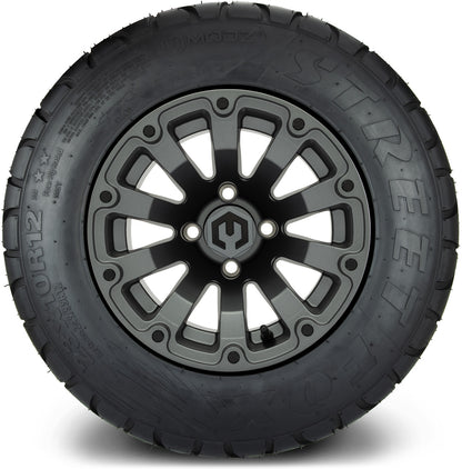 MODZ® 12" Bomber Matte Gunmetal Wheels & Street Tires Combo