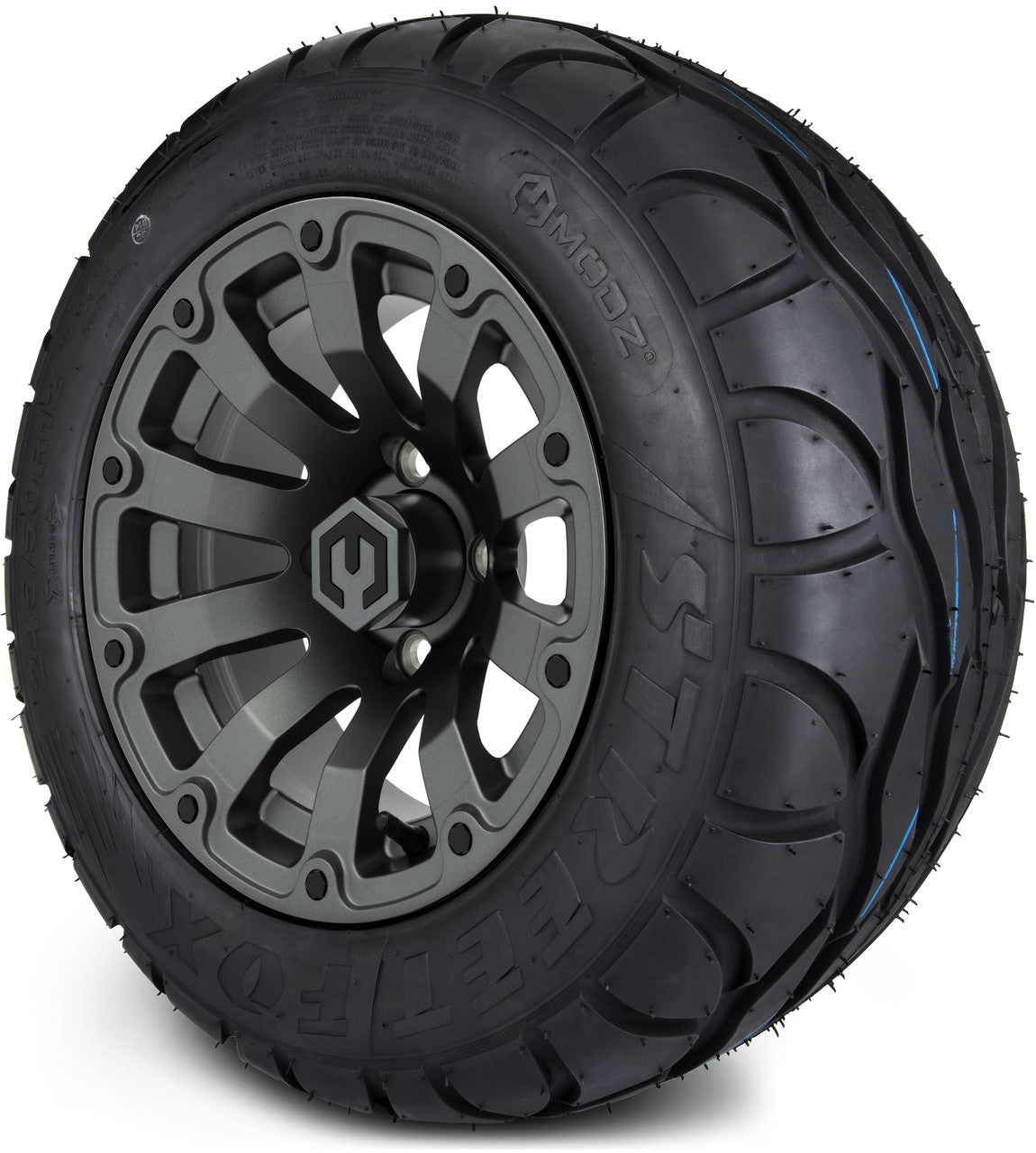 MODZ® 12" Bomber Matte Gunmetal Wheels & Street Tires Combo