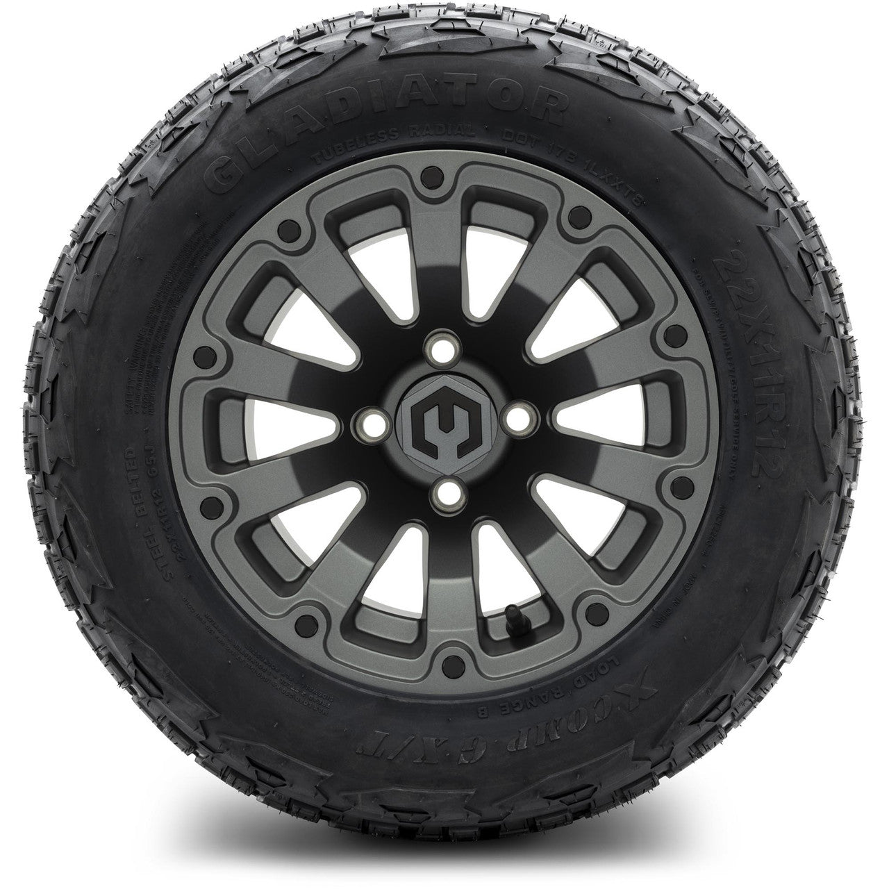 MODZ® 12" Bomber Matte Gunmetal Wheels & Off-Road Tires Combo