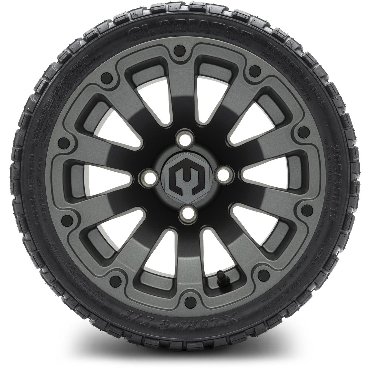 MODZ® 12" Bomber Matte Gunmetal Wheels & Off-Road Tires Combo