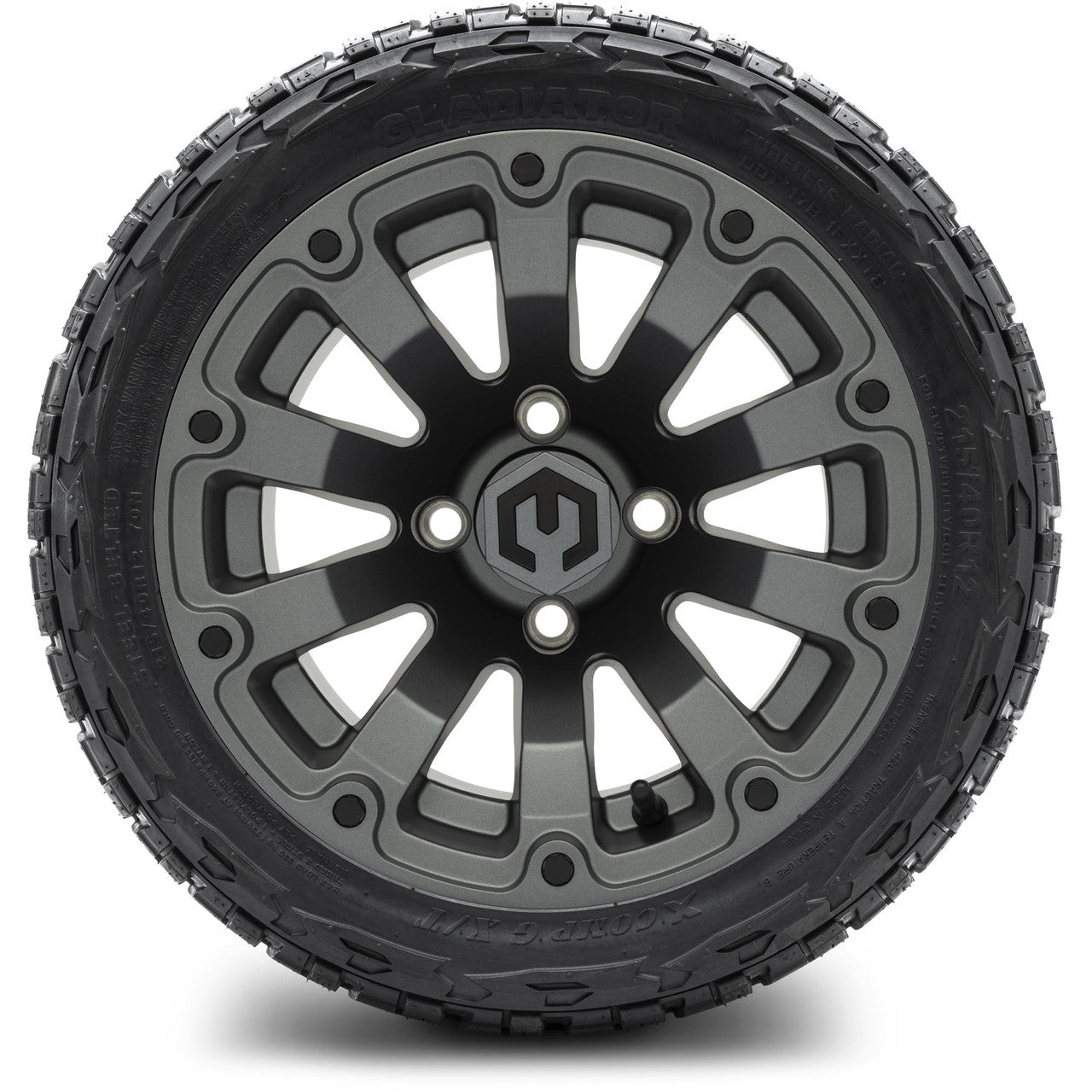 MODZ® 12" Bomber Matte Gunmetal Wheels & Off-Road Tires Combo