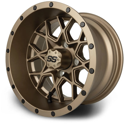MODZ® Vortex Matte Bronze 12" Golf Cart Wheel