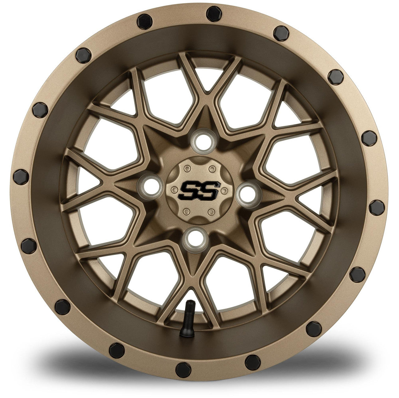MODZ® Vortex Matte Bronze 12" Golf Cart Wheel