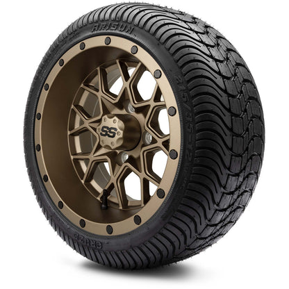MODZ® 12" Vortex Matte Bronze Wheels & Street Tires Combo