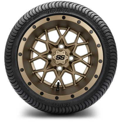 MODZ® 12" Vortex Matte Bronze Wheels & Street Tires Combo