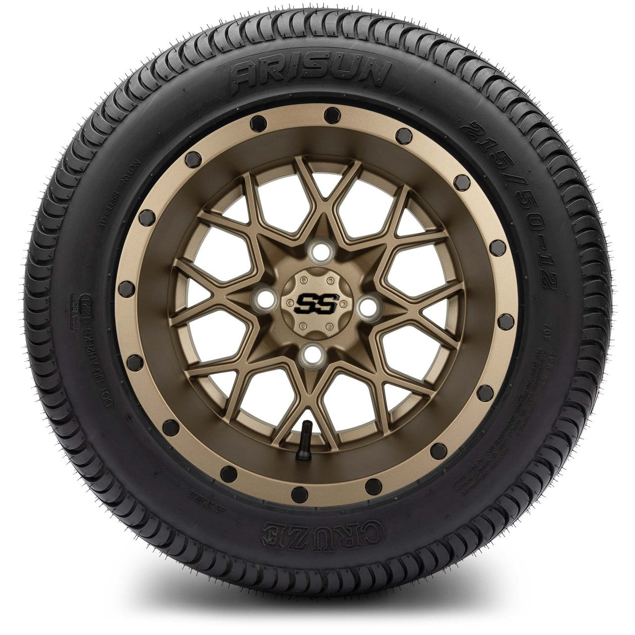 MODZ® 12" Vortex Matte Bronze Wheels & Street Tires Combo