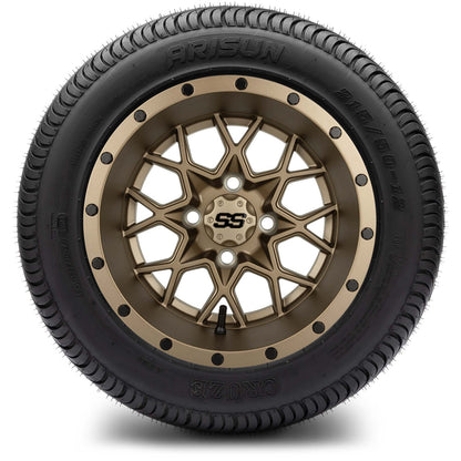 MODZ® 12" Vortex Matte Bronze Wheels & Street Tires Combo