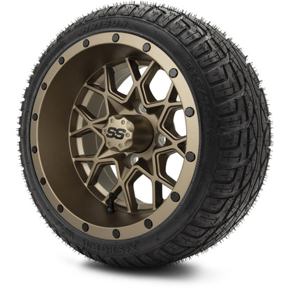 MODZ® 12" Vortex Matte Bronze Wheels & Street Tires Combo