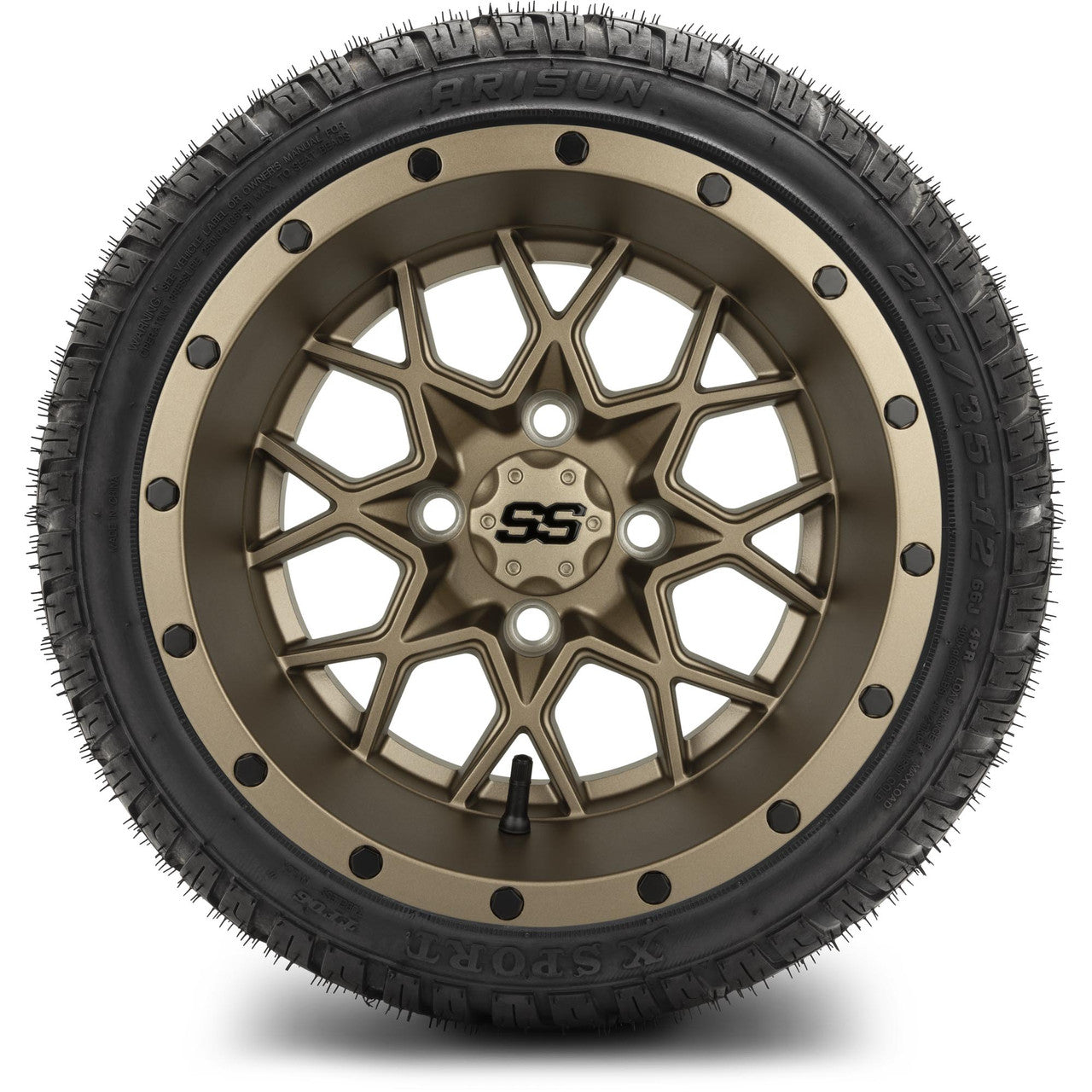 MODZ® 12" Vortex Matte Bronze Wheels & Street Tires Combo