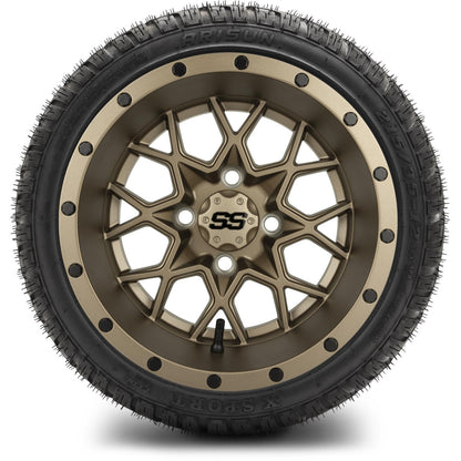 MODZ® 12" Vortex Matte Bronze Wheels & Street Tires Combo