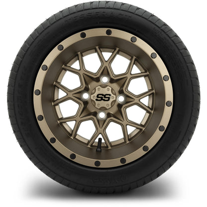 MODZ® 12" Vortex Matte Bronze Wheels & Street Tires Combo