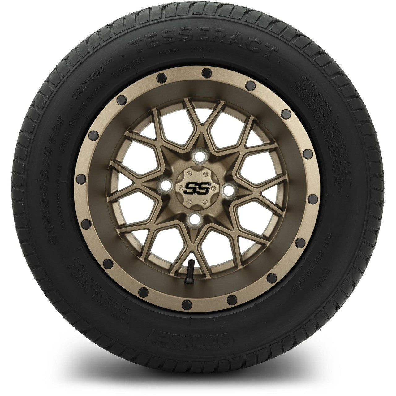 MODZ® 12" Vortex Matte Bronze Wheels & Street Tires Combo
