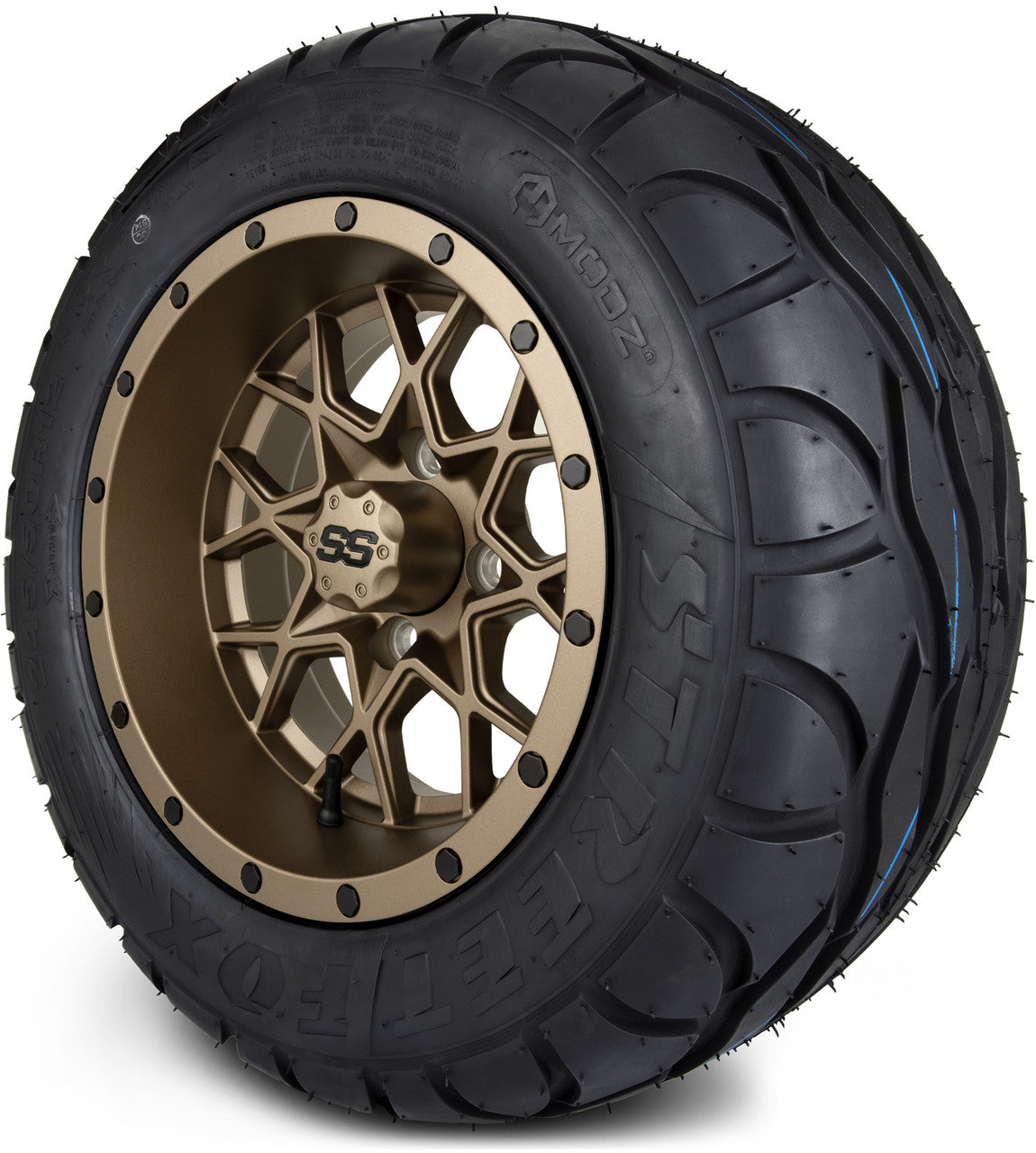 MODZ® 12" Vortex Matte Bronze Wheels & Street Tires Combo