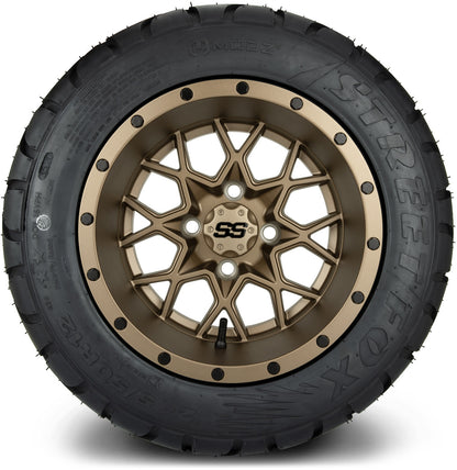 MODZ® 12" Vortex Matte Bronze Wheels & Street Tires Combo