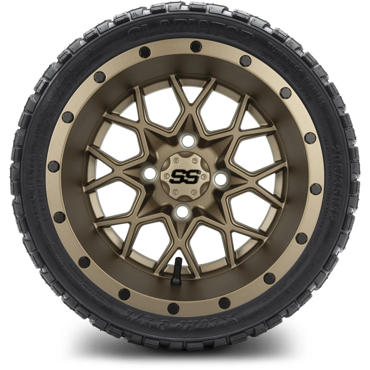 MODZ® 12" Vortex Matte Bronze Wheels & Off-Road Tires Combo