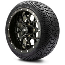 MODZ® 12" Vortex Glossy Black Wheels & Street Tires Combo