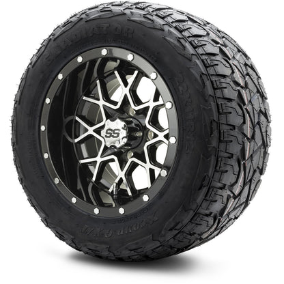 MODZ® 12" Vortex Machined Black Wheels & Off-Road Tires Combo