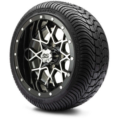 MODZ® 12" Vortex Machined Black Wheels & Street Tires Combo