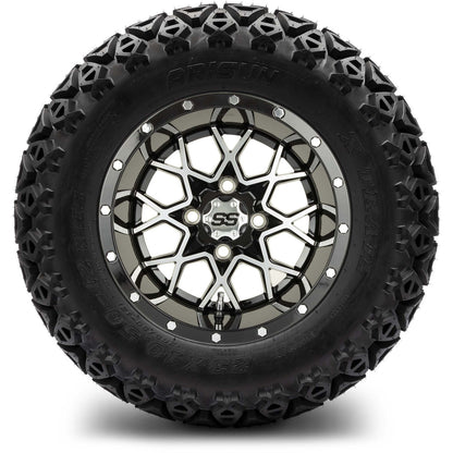 MODZ® 12" Vortex Machined Black Wheels & Off-Road Tires Combo
