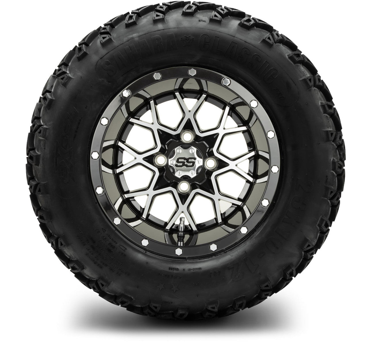 MODZ® 12" Vortex Machined Black Wheels & Off-Road Tires Combo