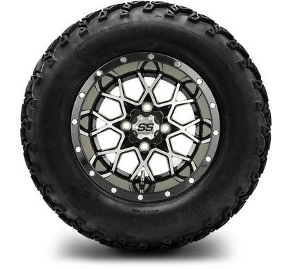 MODZ® 12" Vortex Machined Black Wheels & Off-Road Tires Combo