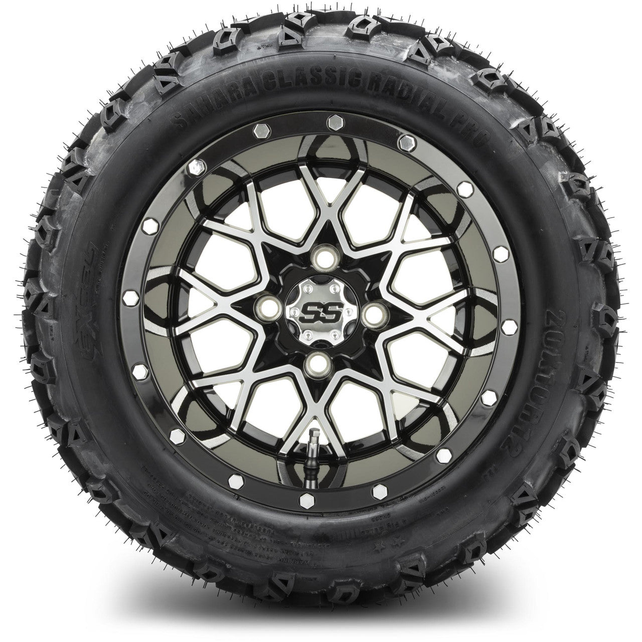 MODZ® 12" Vortex Machined Black Wheels & Off-Road Tires Combo