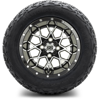 MODZ® 12" Vortex Machined Black Wheels & Off-Road Tires Combo