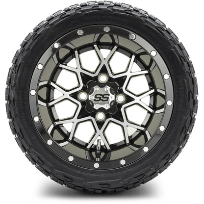 MODZ® 12" Vortex Machined Black Wheels & Off-Road Tires Combo