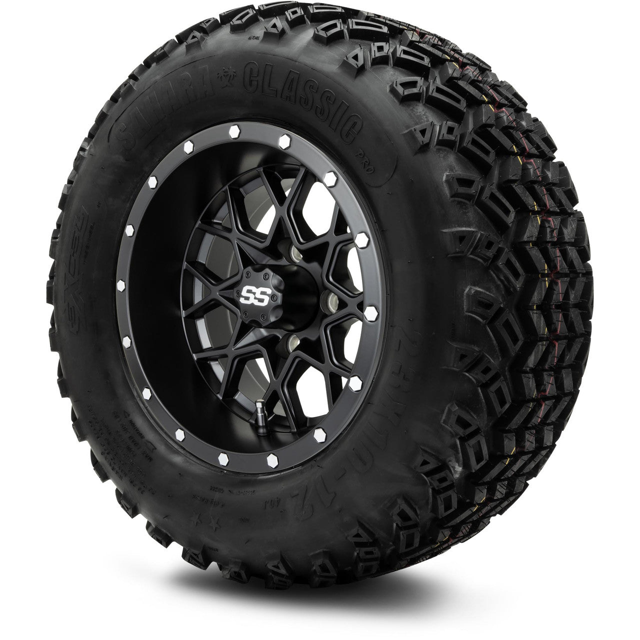 MODZ® 12" Vortex Matte Black Wheels & Off-Road Tires Combo