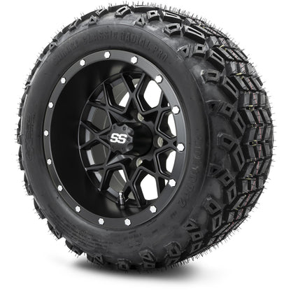 MODZ® 12" Vortex Matte Black Wheels & Off-Road Tires Combo