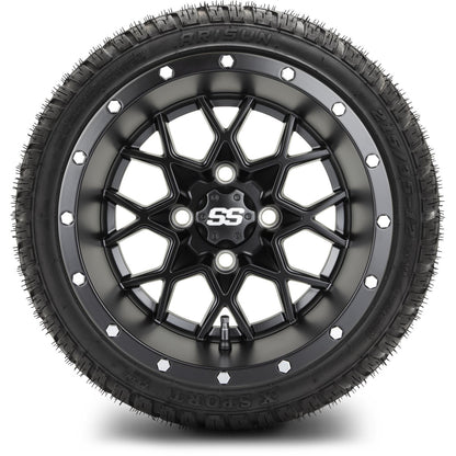 MODZ® 12" Vortex Matte Black Wheels & Street Tires Combo