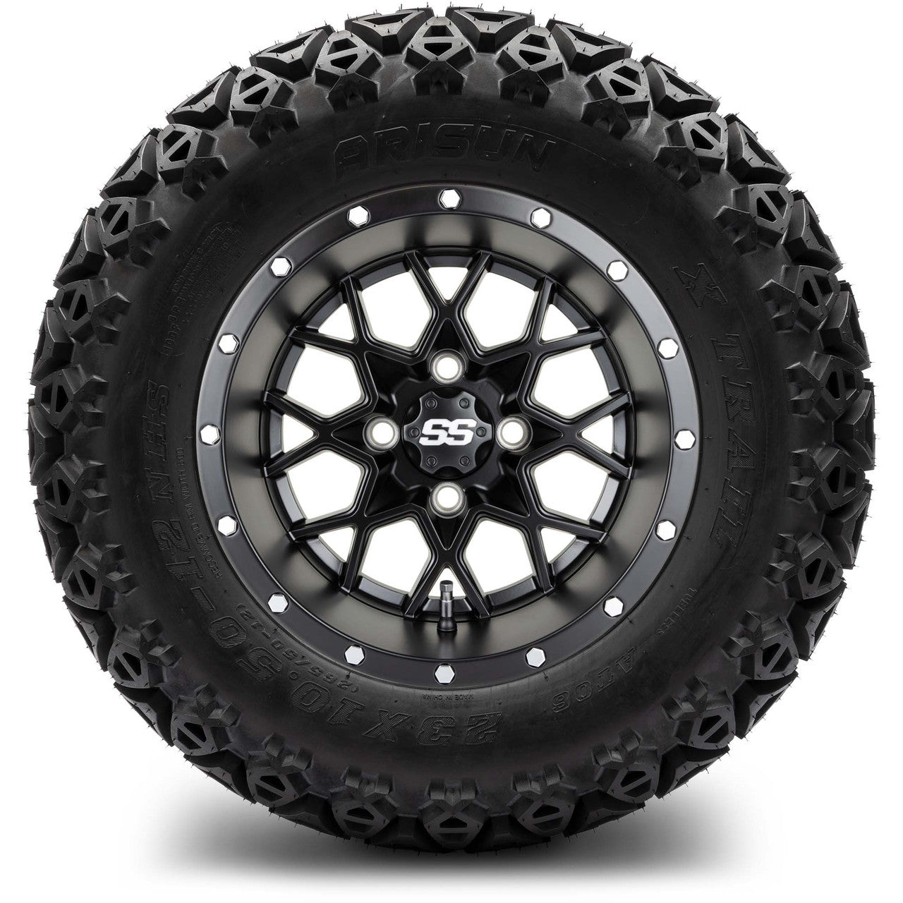 MODZ® 12" Vortex Matte Black Wheels & Off-Road Tires Combo
