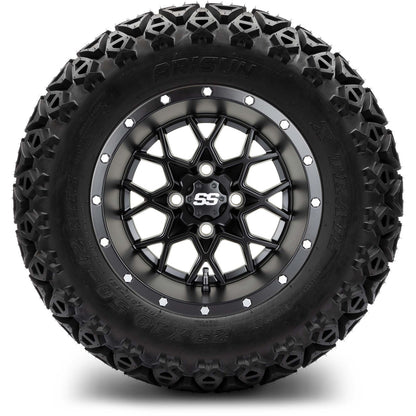 MODZ® 12" Vortex Matte Black Wheels & Off-Road Tires Combo