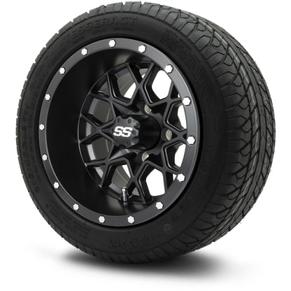 MODZ® 12" Vortex Matte Black Wheels & Street Tires Combo
