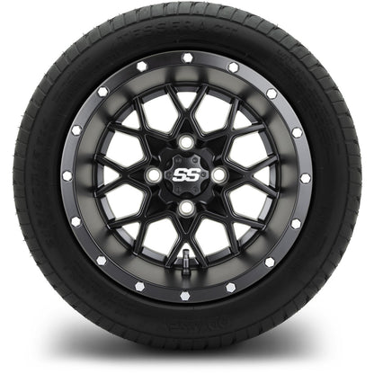 MODZ® 12" Vortex Matte Black Wheels & Street Tires Combo