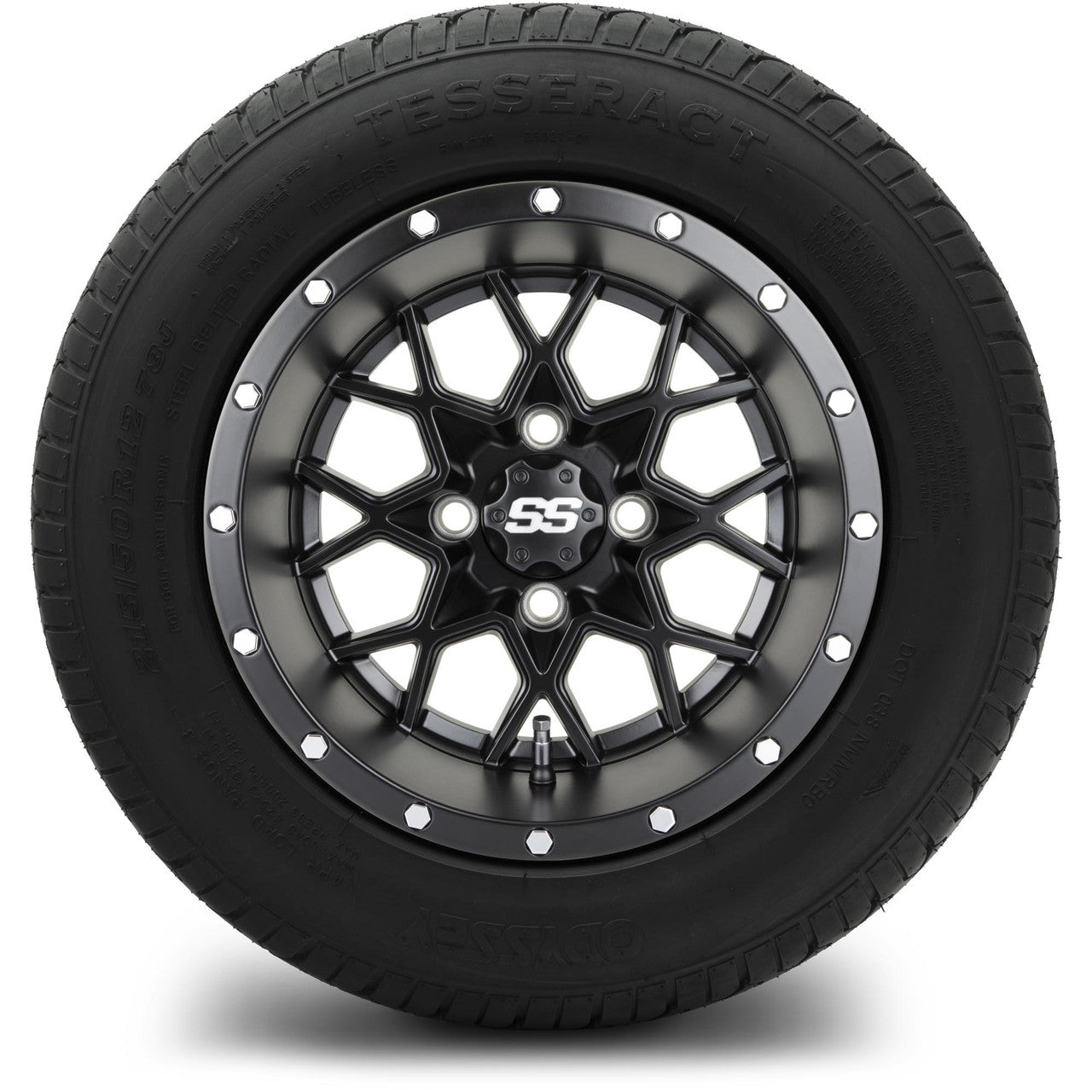 MODZ® 12" Vortex Matte Black Wheels & Street Tires Combo