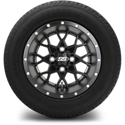 MODZ® 12" Vortex Matte Black Wheels & Street Tires Combo