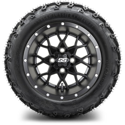 MODZ® 12" Vortex Matte Black Wheels & Off-Road Tires Combo