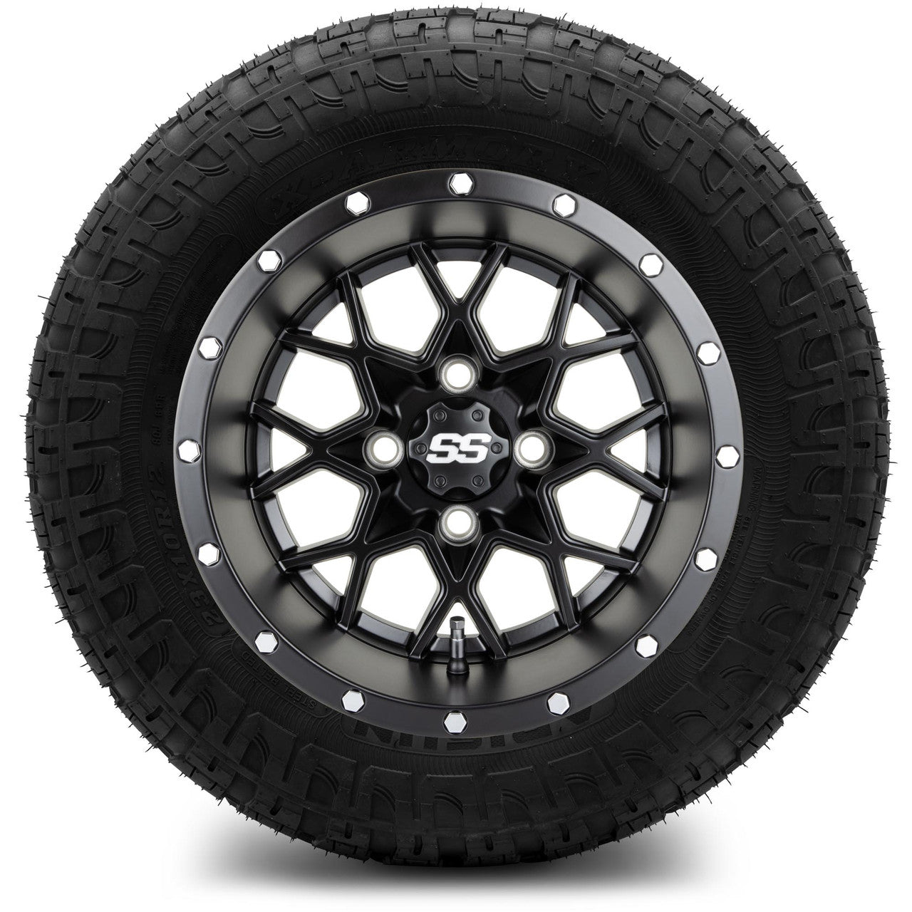 MODZ® 12" Vortex Matte Black Wheels & Off-Road Tires Combo