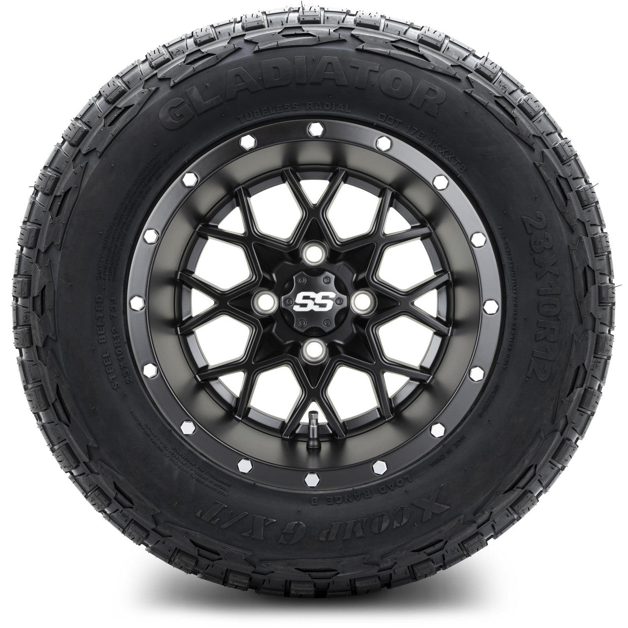 MODZ® 12" Vortex Matte Black Wheels & Off-Road Tires Combo