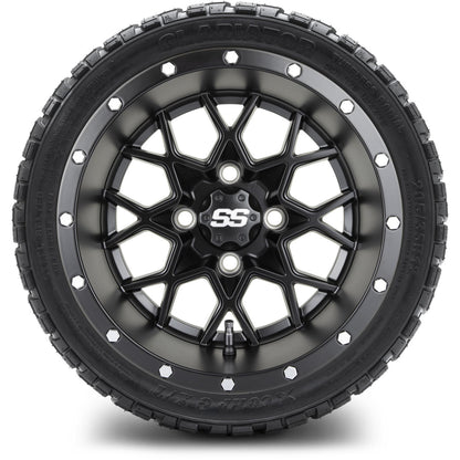 MODZ® 12" Vortex Matte Black Wheels & Off-Road Tires Combo