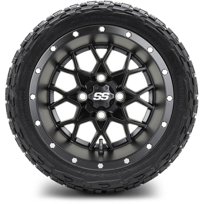 MODZ® 12" Vortex Matte Black Wheels & Off-Road Tires Combo