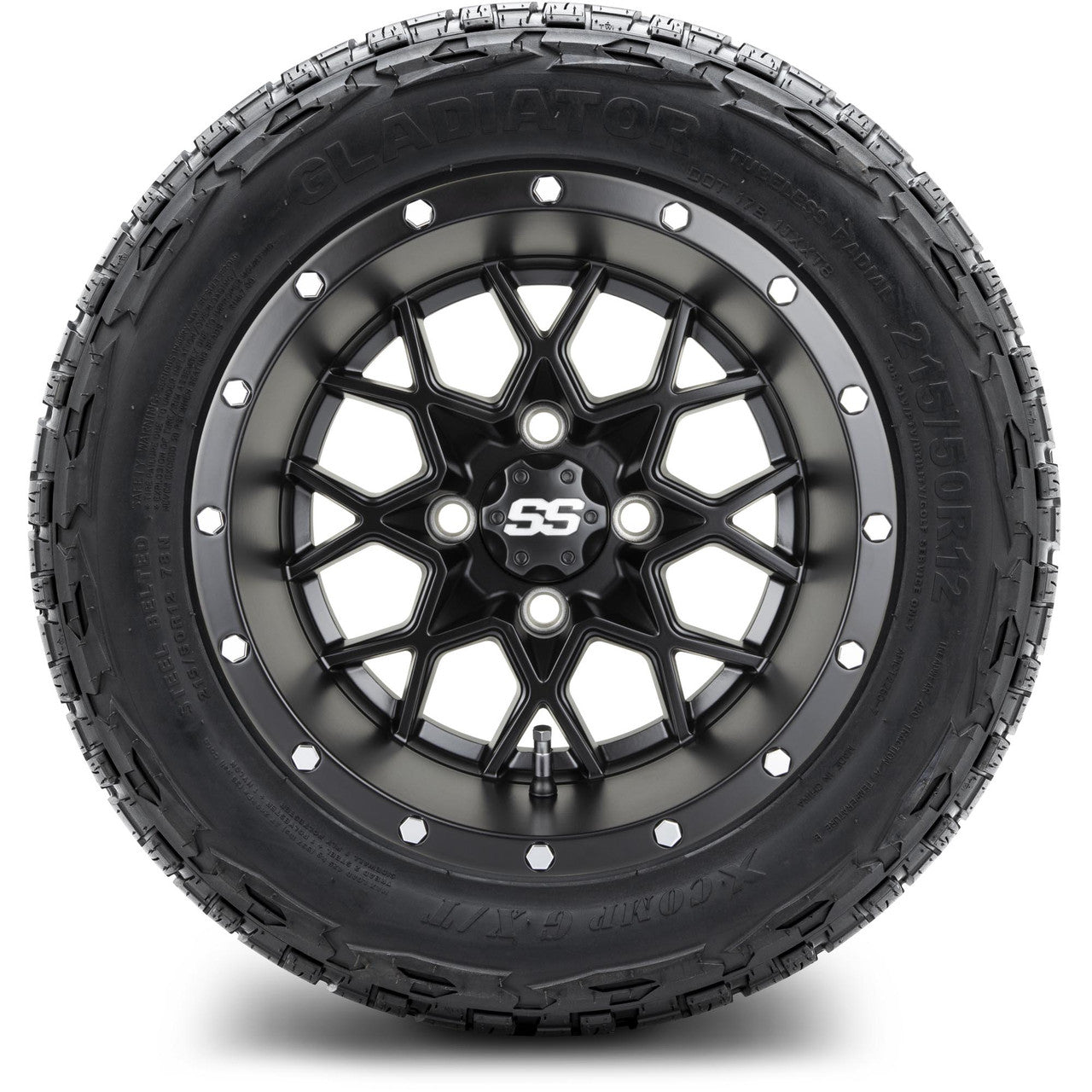 MODZ® 12" Vortex Matte Black Wheels & Off-Road Tires Combo