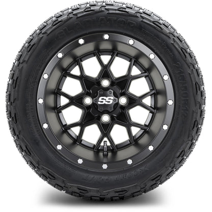 MODZ® 12" Vortex Matte Black Wheels & Off-Road Tires Combo