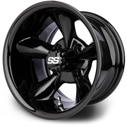 MODZ® Godfather Glossy Black 12" Golf Cart Wheel