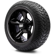 MODZ® 12" Godfather Glossy Black Wheels & Street Tires Combo