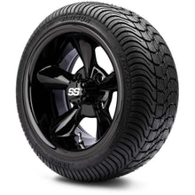 MODZ® 12" Godfather Glossy Black Wheels & Street Tires Combo