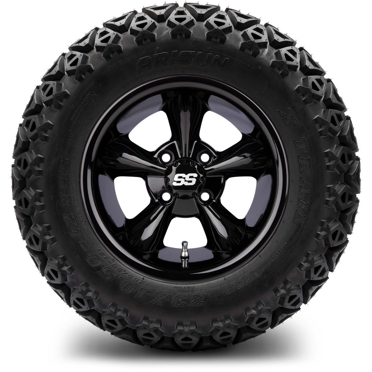 MODZ® 12" Godfather Glossy Black Wheels & Off-Road Tires Combo