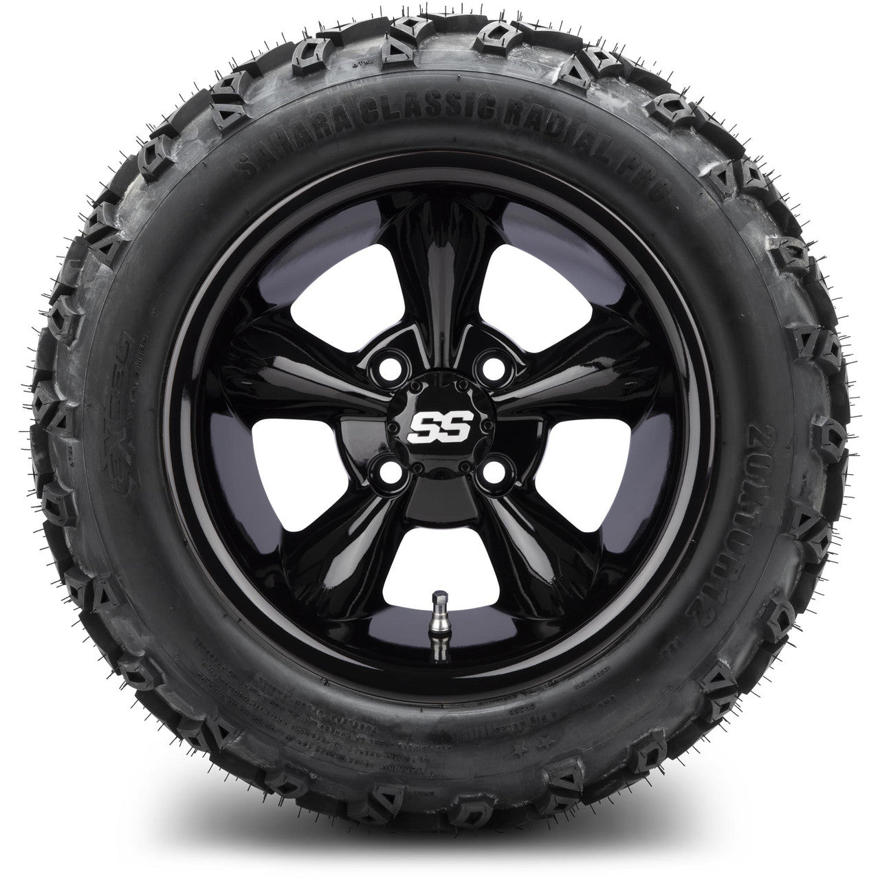 MODZ® 12" Godfather Glossy Black Wheels & Off-Road Tires Combo