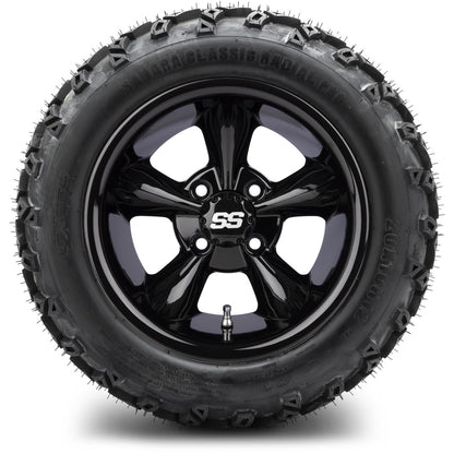 MODZ® 12" Godfather Glossy Black Wheels & Off-Road Tires Combo